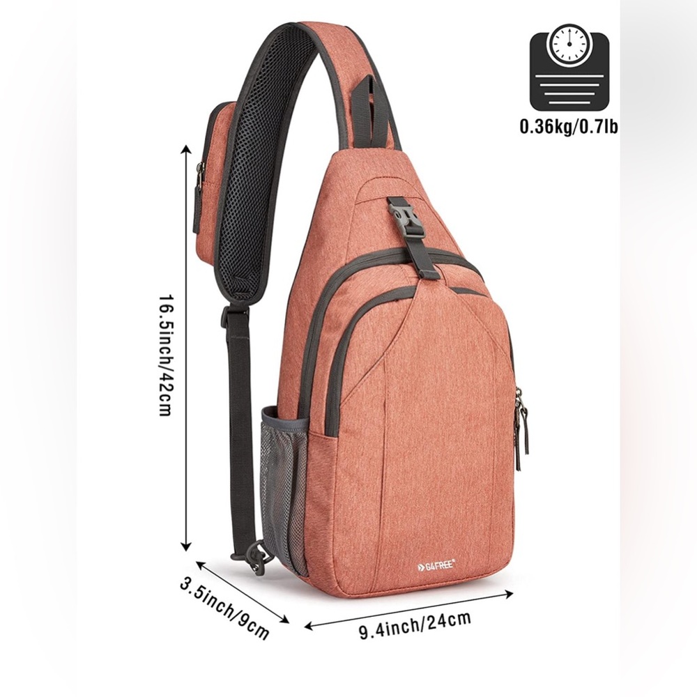 NWT Sling Bag RFID Blocking Sling Backpack Crossbody Chest Bag Daypack - Picture 4 of 10